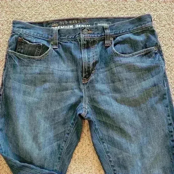 Old Navy Premier Denim Micro Blue Skinny jeans - Picture 1 of 5